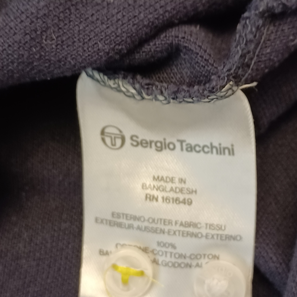 Sergio Tacchini Colorblock Polo in Navy, White & Yellow - Picture 5 of 5